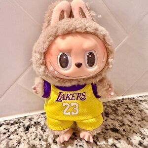 Labubu Doll Lakers Jersey Outfit-Doll Clothing, Sporty Clothing